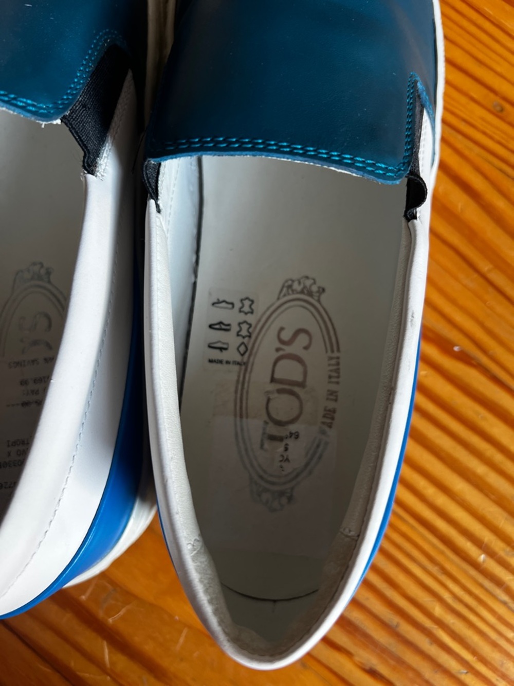 Tod’s women Slip-On Sneakers in Blue , aqua and White - Picture 4 of 5